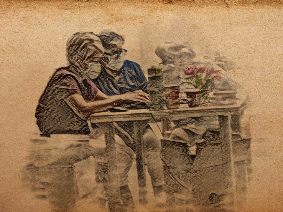 Ápolási igazgatóhelyettes és kollégái az oltóponton